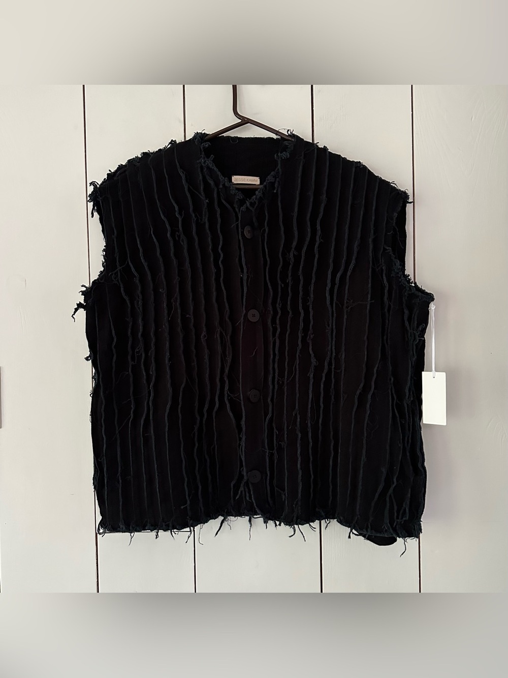 Jesse Kamm Baleen Vest Black Sz XS-S Oversized NWT - Picture 2 of 13